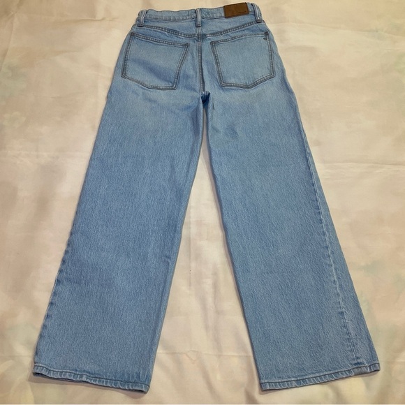 Madewell- The Perfect Vintage Wide-Leg Crop Jean Edmunds Wash Light Wash Size 26 - Picture 5 of 9